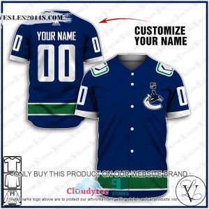 Personalized NHL Vancouver Canucks Baseball Jersey Shirt