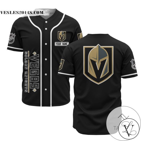 Personalized NHL Vegas Golden Knights Baseball Black Customized Jersey