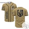 Personalized NHL Vegas Golden Knights Baseball Yellow Customized Jersey