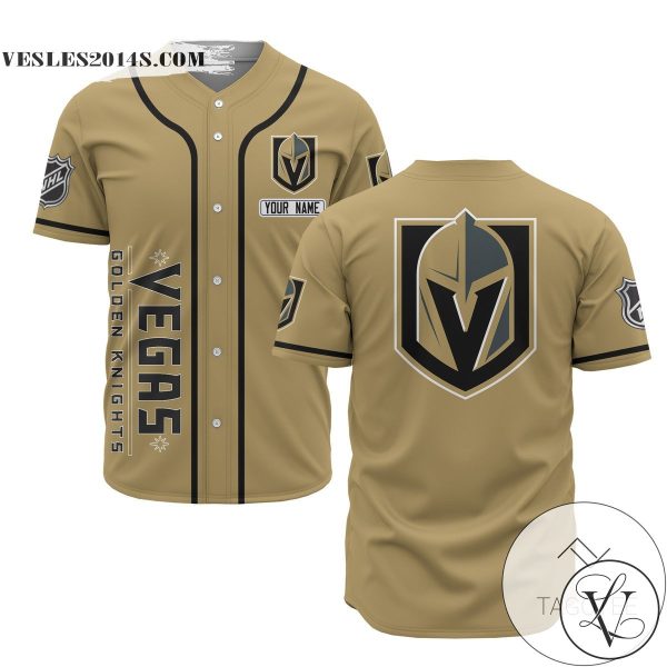 Personalized NHL Vegas Golden Knights Baseball Yellow Customized Jersey