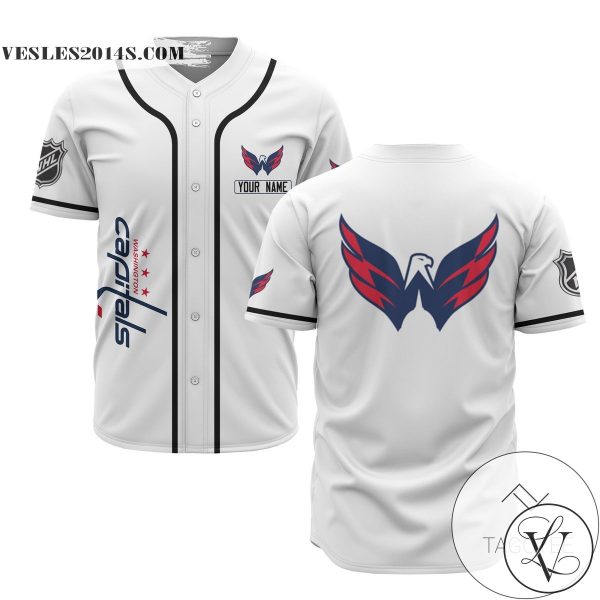 Personalized NHL Washington Capitals Baseball White Customized Jersey