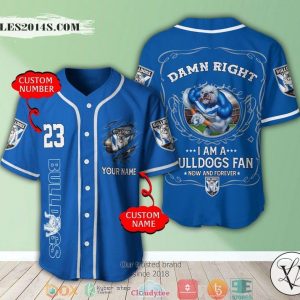 Personalized NRL Canterbury-Bankstown Bulldogs I Am A Bulldogs Fan Baseball Jersey