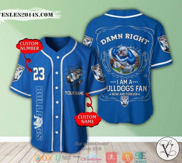 Personalized NRL Canterbury-Bankstown Bulldogs I Am A Bulldogs Fan Baseball Jersey