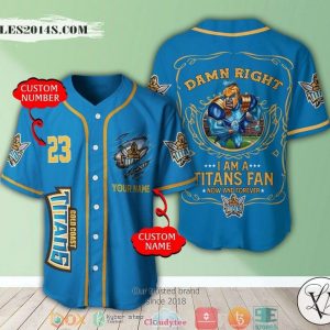 Personalized NRL Gold Coast Titans I Am A Titans Fan Baseball Jersey