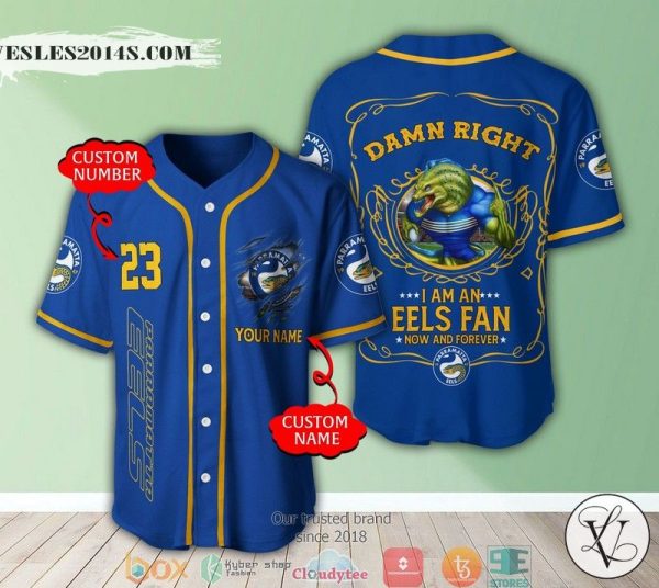 Personalized NRL Parramatta Eels I Am A Eels Fan Baseball Jersey