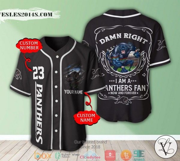 Personalized NRL Penrith Panthers I Am A Panthers Fan Baseball Jersey