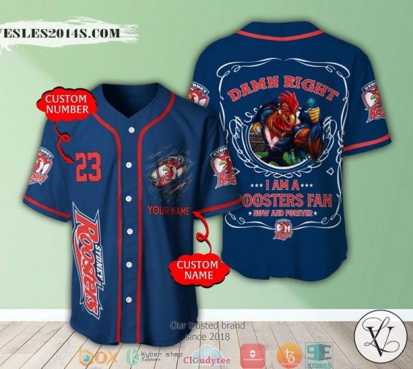 Personalized NRL Sydney Roosters I Am A Roosters Fan Baseball Jersey