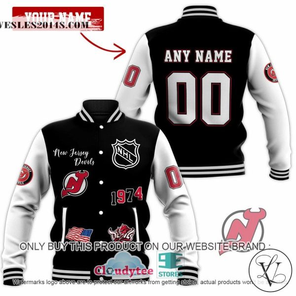 Personalized New Jersey Devils 1974 Baseball Jacket
