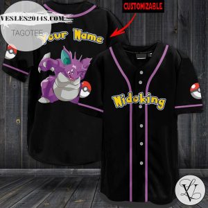 Personalized Nidoking Baseball Jersey – Black