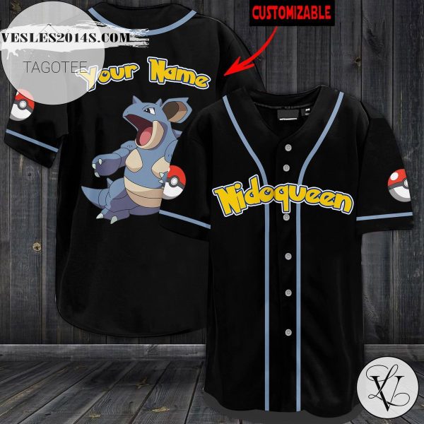 Personalized Nidoqueen Baseball Jersey – Black