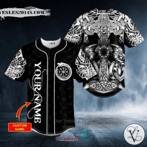 Personalized Norse Myth Viking Dragons Tattoo Custom Baseball Jersey