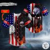 Personalized Patriotism U.S Flag Punisher Skull Custom Baseball Jersey
