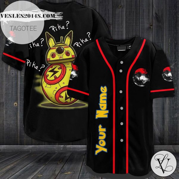 Personalized Pika Pika Pika Pika Baseball Jersey