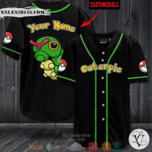 Personalized Pokemon Caterpie Baseball Jersey
