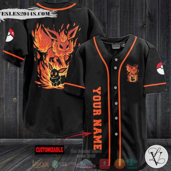 Personalized Pokemon Eevee Baseball jersey