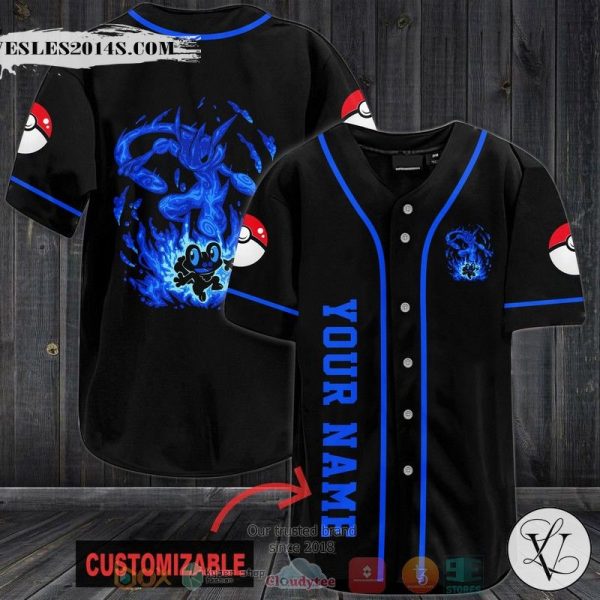 Personalized Pokemon Froakie Baseball jersey