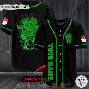 Personalized Pokemon Grass Saur Baseball jersey
