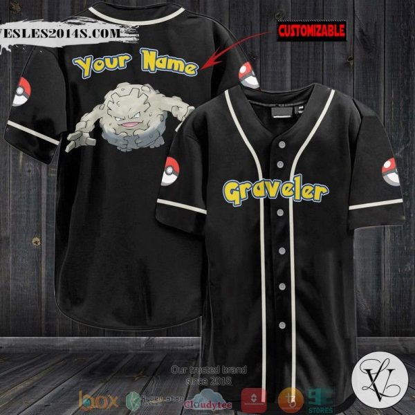 Personalized Pokemon Graveler Baseball Jersey