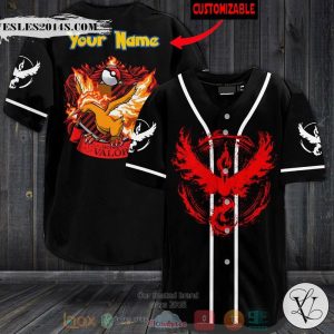 Personalized Pokemon House Valor Baseball jersey