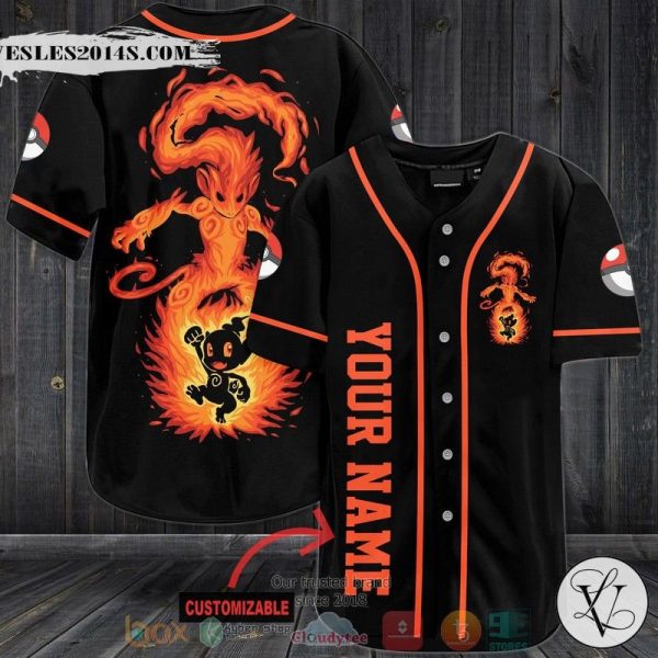 Personalized Pokemon Infernape Baseball jersey