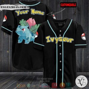 Personalized Pokemon Ivysaur custom Baseball jersey