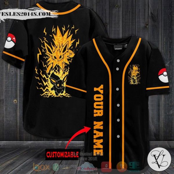 Personalized Pokemon Jolteon Baseball jersey