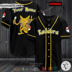 Personalized Pokemon Kadabra custom Baseball jersey