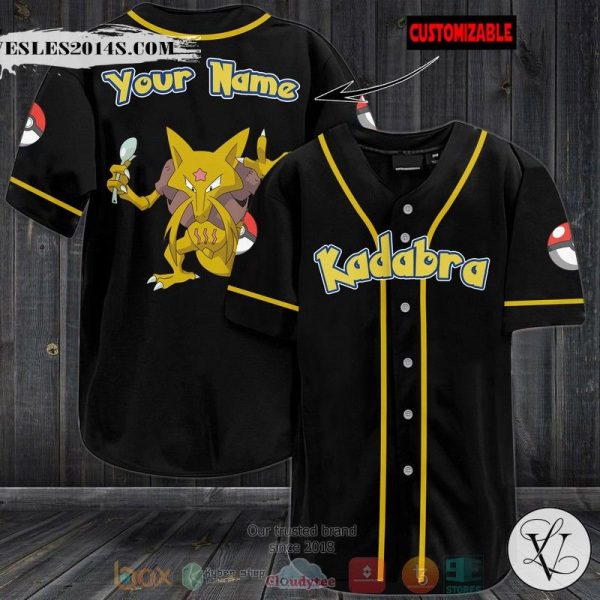 Personalized Pokemon Kadabra custom Baseball jersey