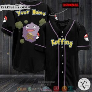 Personalized Pokemon Koffing Baseball Jersey