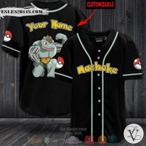 Personalized Pokemon Machoke custom Baseball jersey