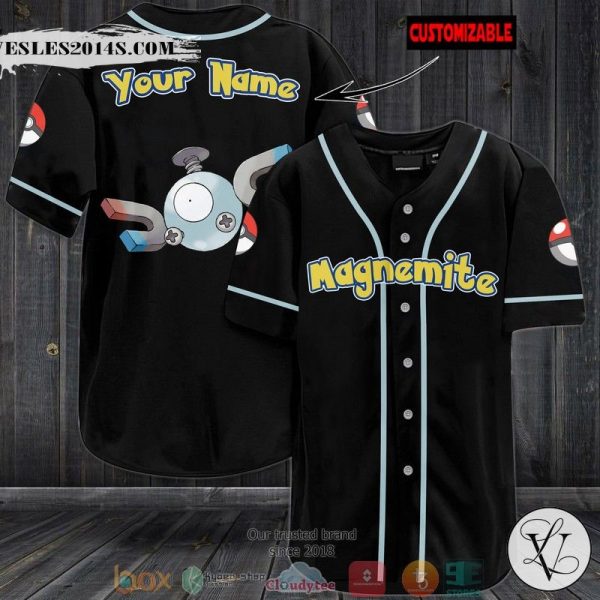 Personalized Pokemon Magnemite Baseball Jersey