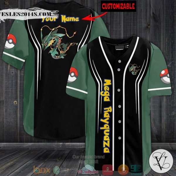 Personalized Pokemon Mega Rayquaza Baseball Jersey