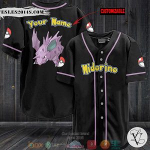 Personalized Pokemon Nidorino Baseball Jersey
