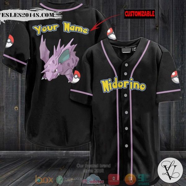 Personalized Pokemon Nidorino Baseball Jersey
