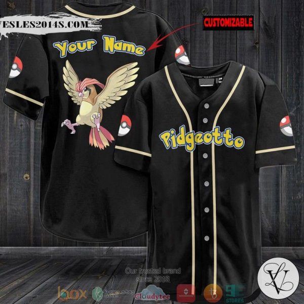 Personalized Pokemon Pidgeotto Baseball Jersey