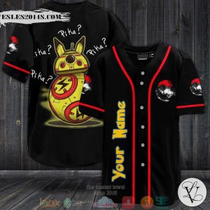 Personalized Pokemon Pika Pika Baseball Jersey