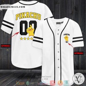 Personalized Pokemon Pikachu Baseball Jersey