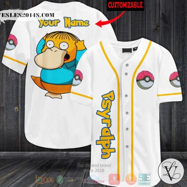 Personalized Pokemon Psyralph Baseball jersey