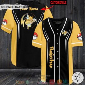 Personalized Pokemon Raichu Baseball Jersey