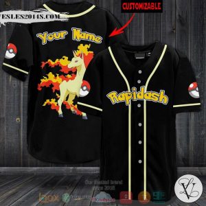 Personalized Pokemon Rapidash custom Baseball jersey