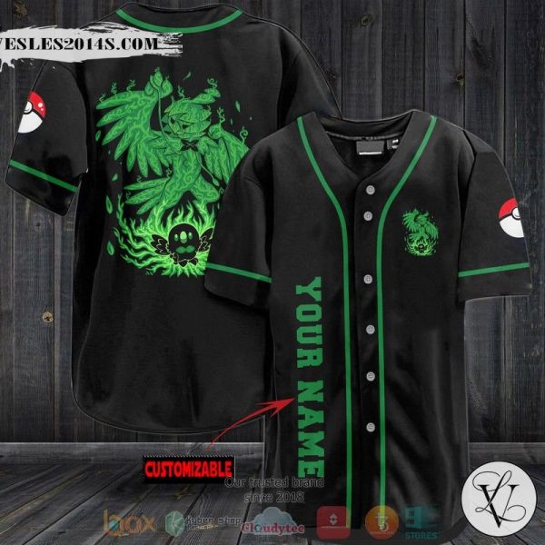 Personalized Pokemon Rowlet Baseball jersey