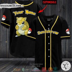 Personalized Pokemon Sandshrew Baseball Jersey