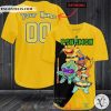 Personalized Pokemon Teenage Mutant Ninja yellow Baseball jersey