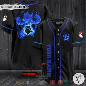 Personalized Pokemon Totodile Baseball jersey