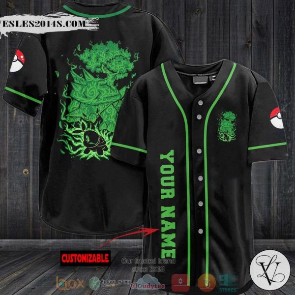 Personalized Pokemon Turtwig Baseball jersey