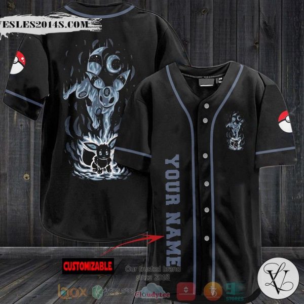 Personalized Pokemon Umbreon Baseball jersey