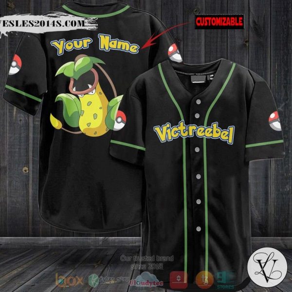 Personalized Pokemon Victreebel custom Baseball jersey