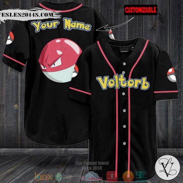 Personalized Pokemon Voltorb Baseball Jersey