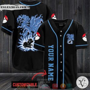 Personalized Pokemon Vulpix Baseball jersey eU7