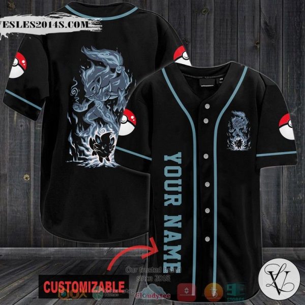 Personalized Pokemon Zoroark black Baseball jersey